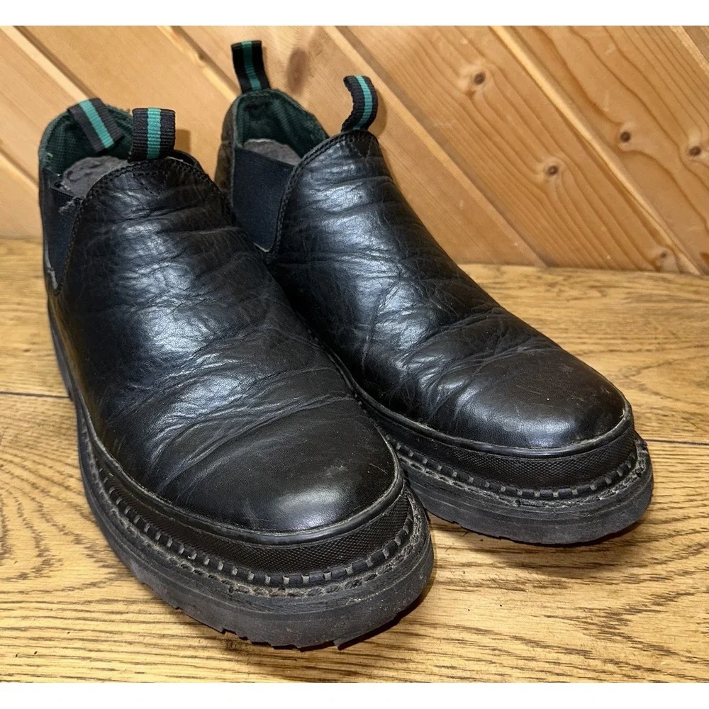 Georgia Giant Romeo Men's 12M Black‎ Leather Ankle Slip On WP Boots Work GR270